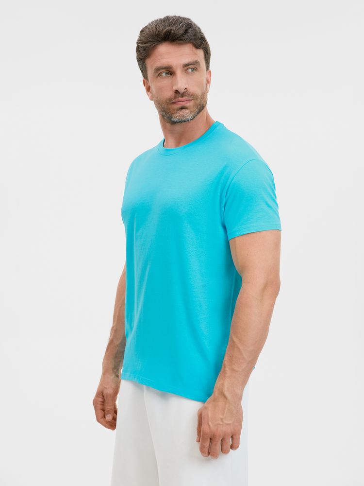 Футболка унисекс Regent 150, бирюзовая, размер 4XL