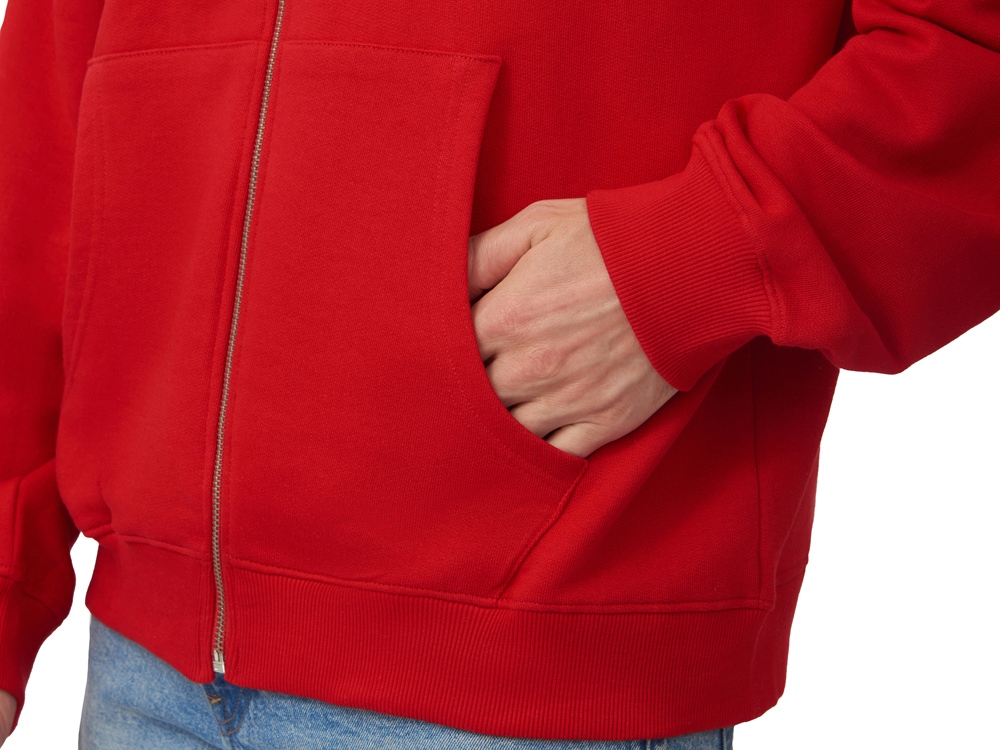 Толстовка оверсайз с капюшоном на молнии Monaco, красный