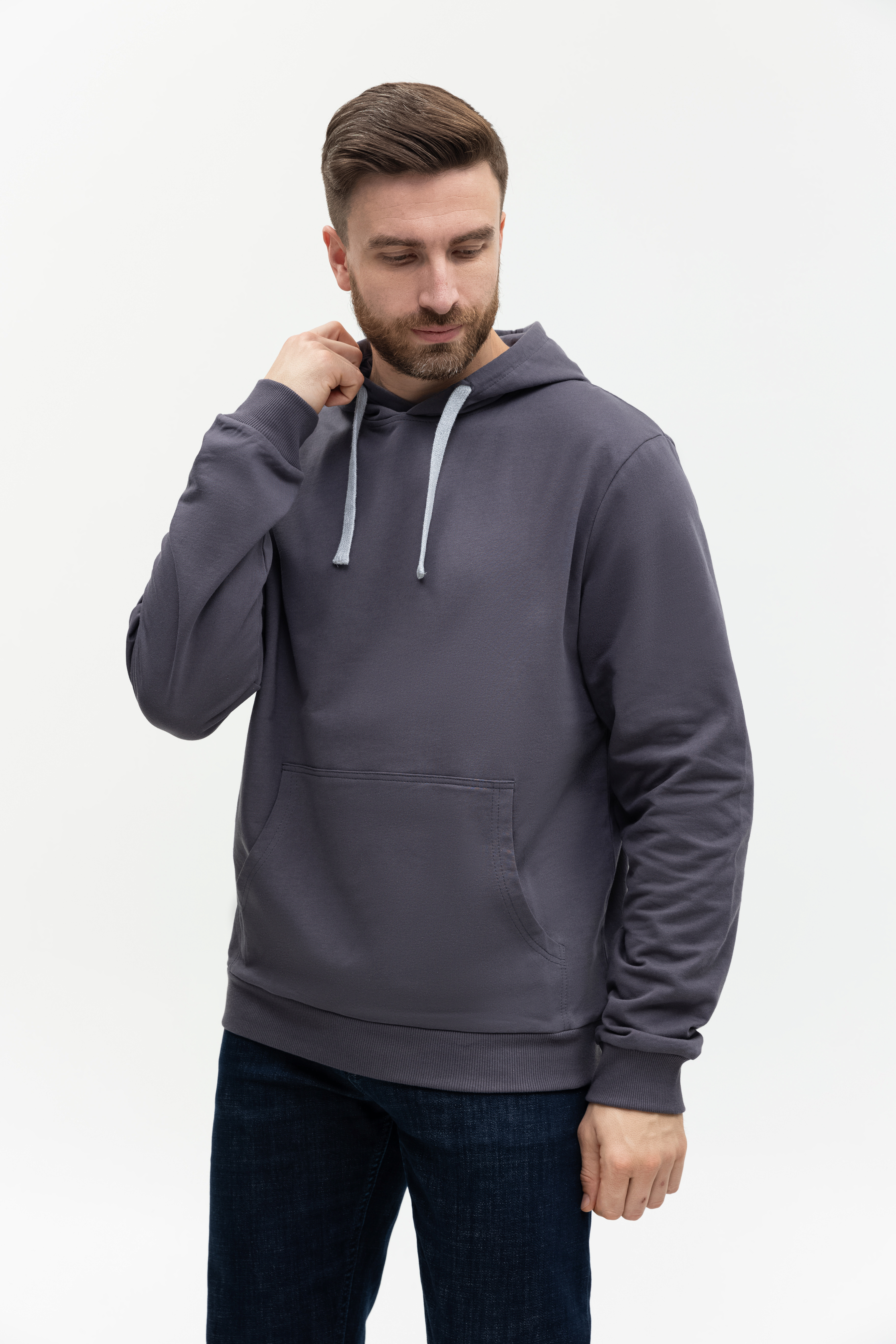 Худи унисекс STAN футер без начёса 260, 23, Тёмно-серый,  (100/1)  (46/S)