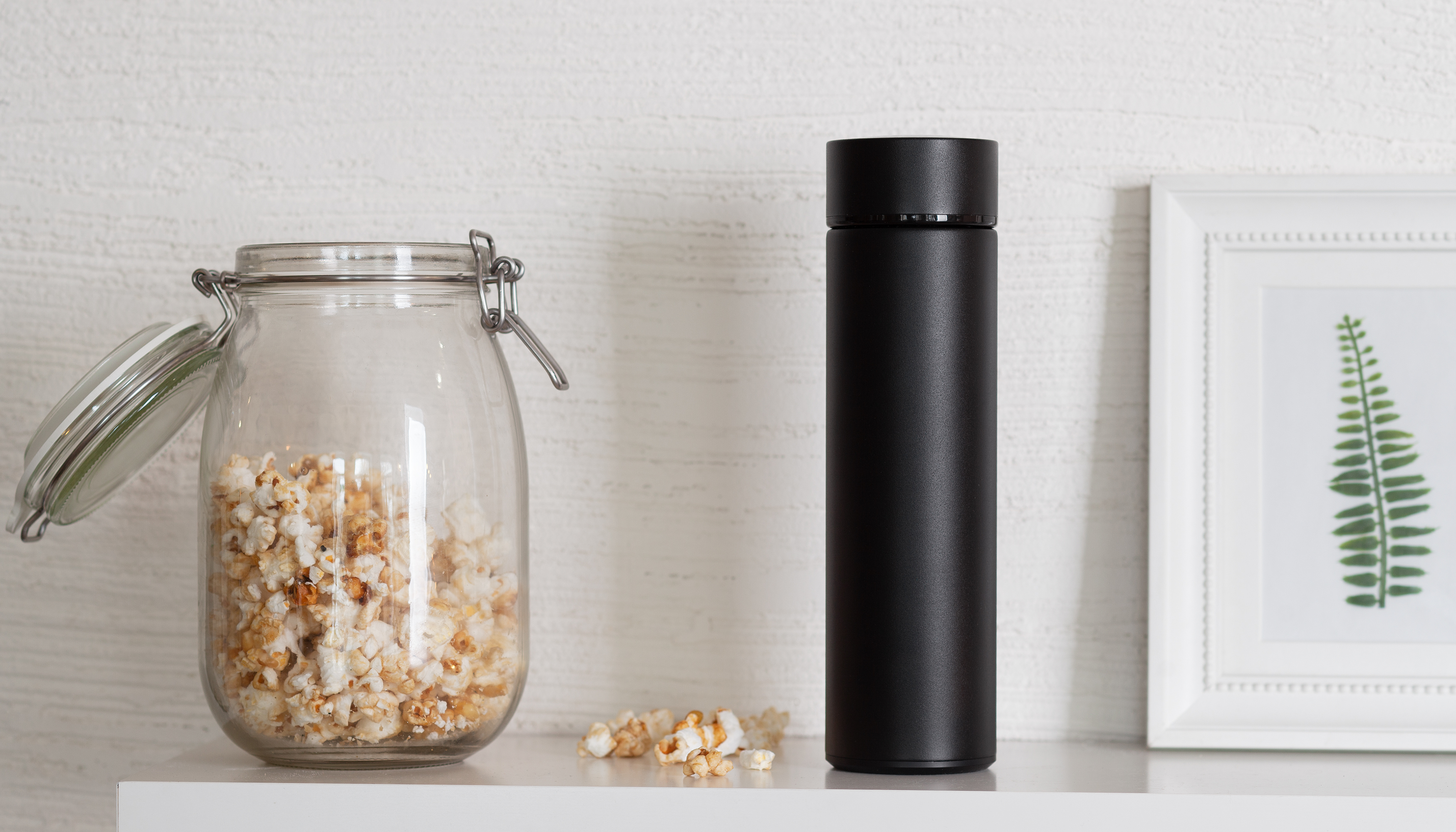 Термос "Бостон" с индикацией температуры, soft touch, 0,5л., черный