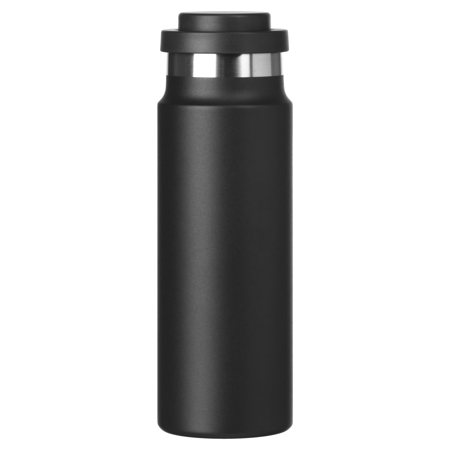 Термобутылка вакуумная герметичная Аллегра (Allegra), серая — пример нанесения логотипа (Portobello Чёрная пятница) | Print Logo