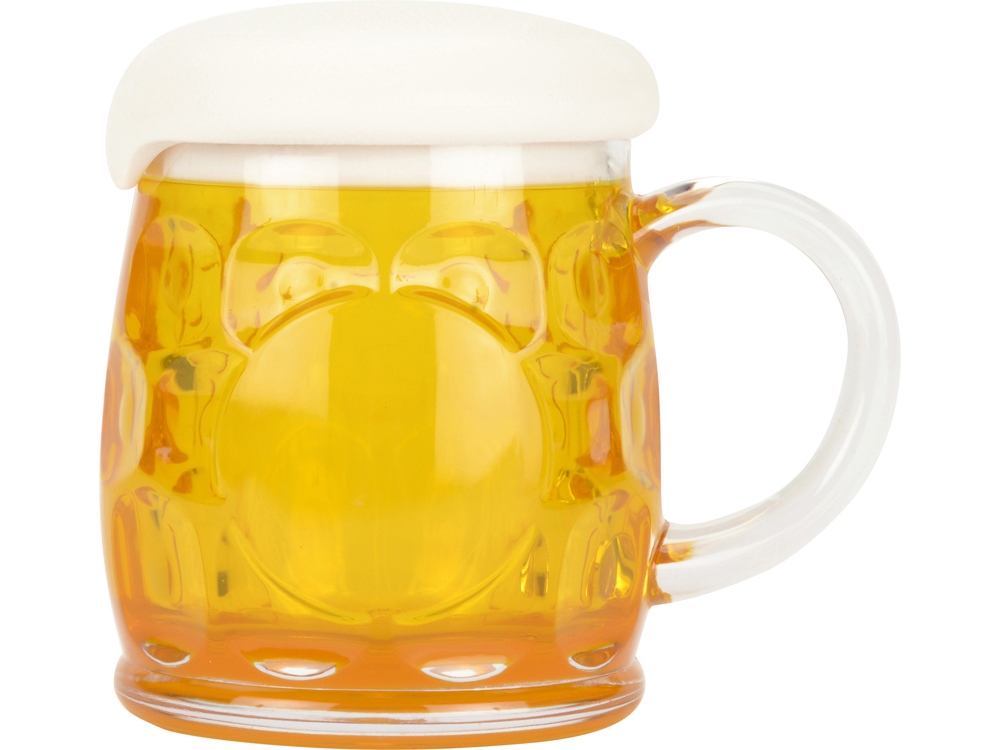 Кружка для пива с крышкой в виде пены