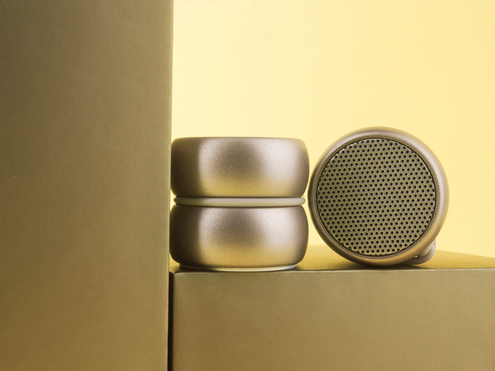 Портативные парные колонки TWS YoYo Stereo, золотистый