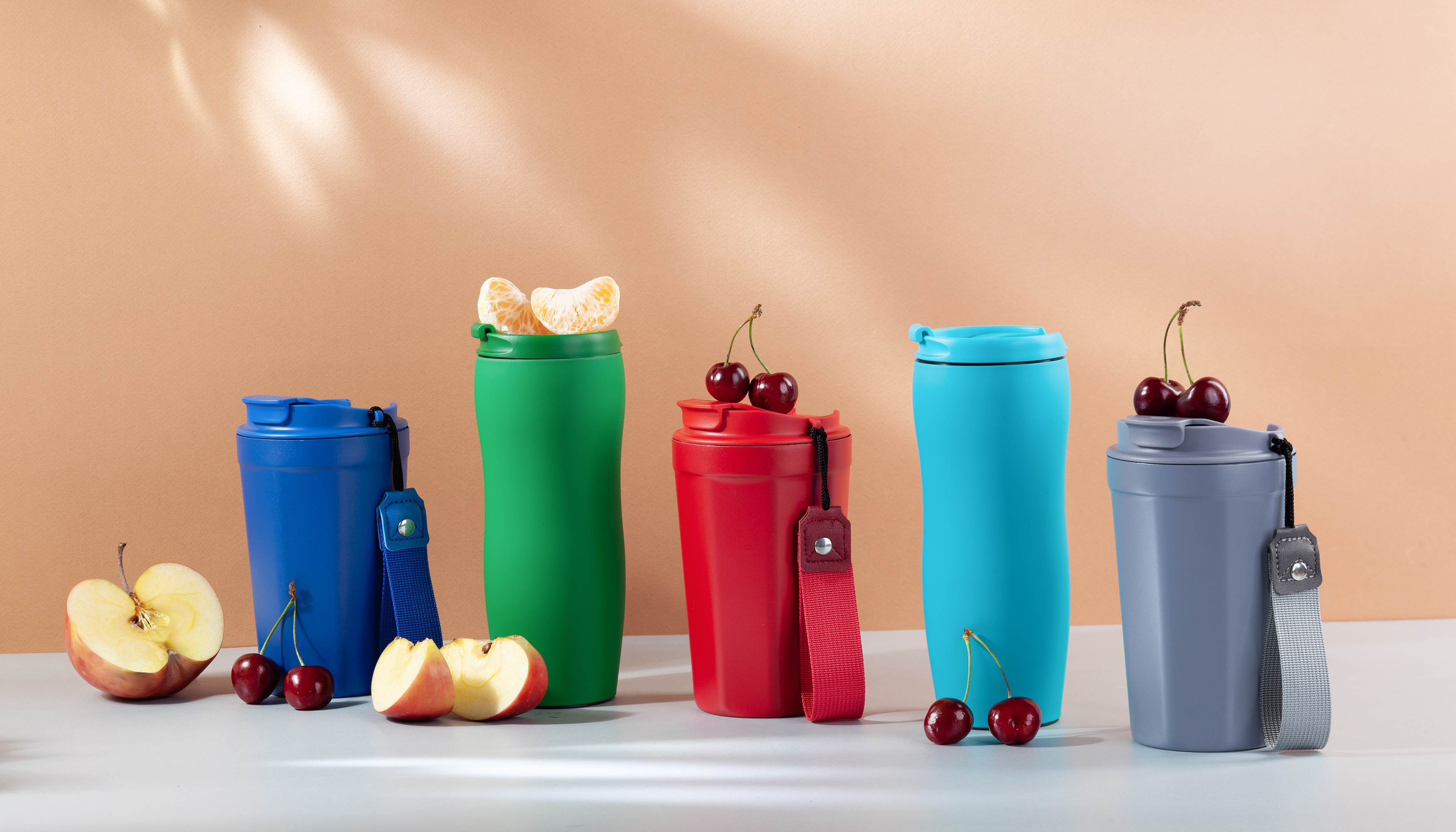 Термостакан "Eclipse" 400 мл, покрытие пудра, синий, красный