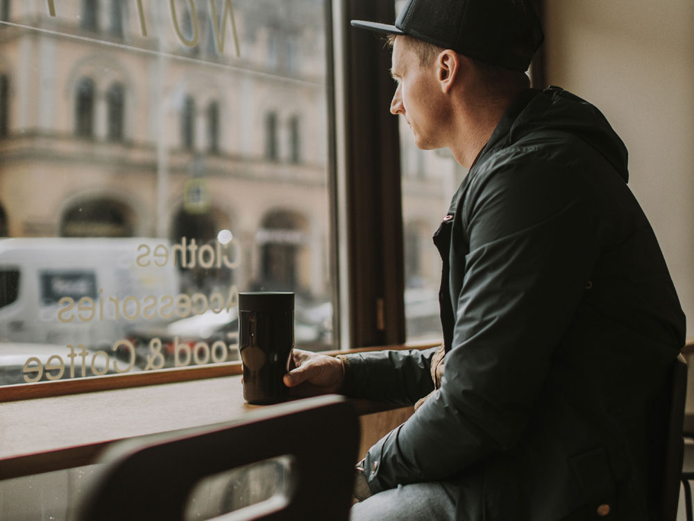 Термос питьевой, вакуумный, бытовой, тм bobber. Объем 0,35 литра. Артикул Tumbler-350 Black Coffee