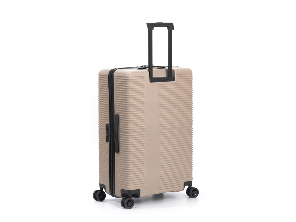Чемодан TORBER ЭЛЬТОН, песочный, ABS-пластик, 47 х 29 х 78 см, 96 л