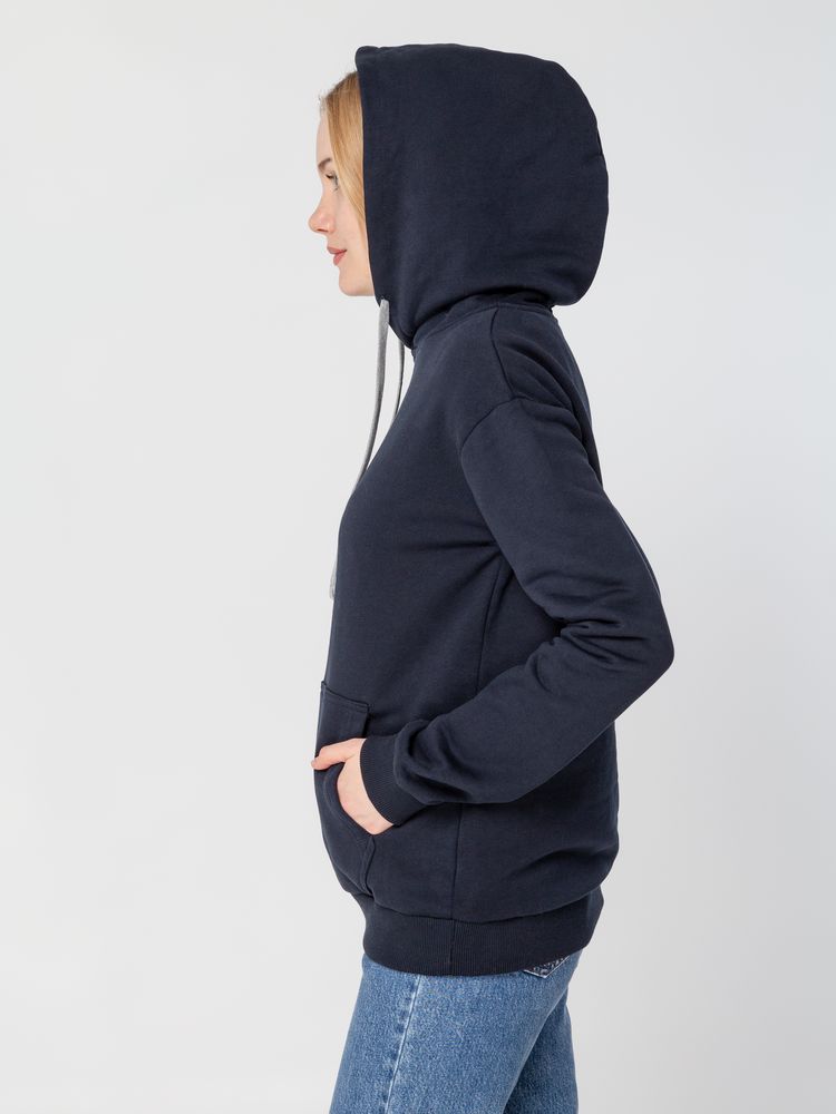 Толстовка с капюшоном Unit Kirenga Heavy темно-синяя, размер 4XL