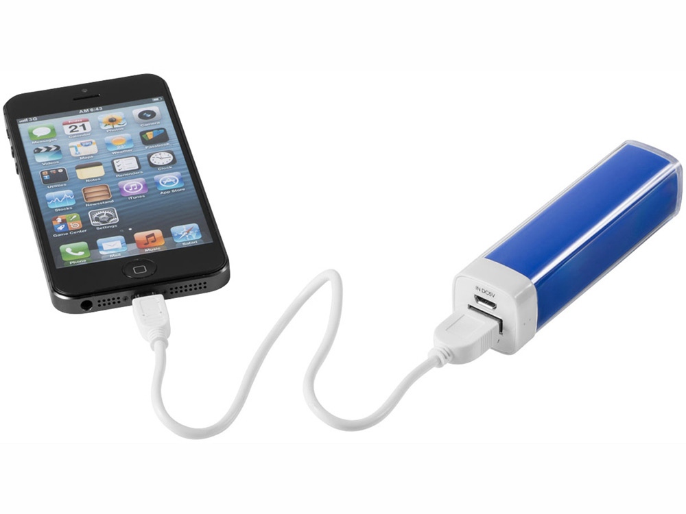 Портативное зарядное устройство Flash 2200 мА/ч, ярко-синий