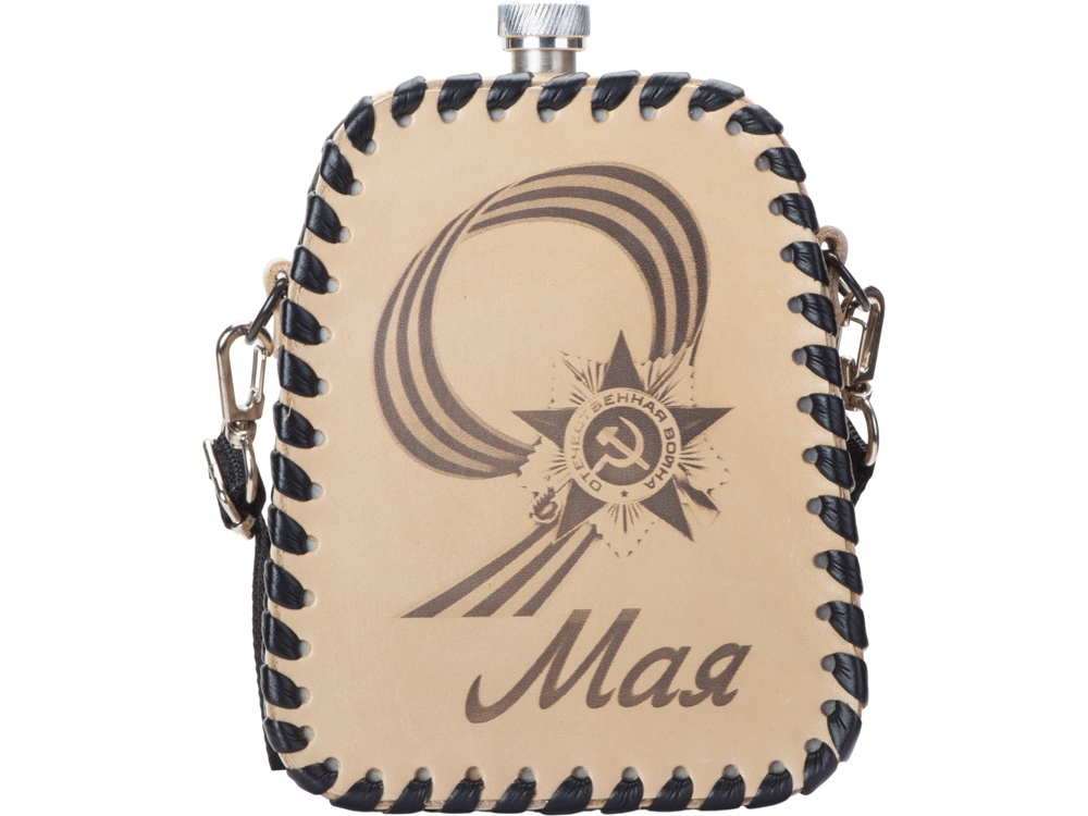 Фляга 508 (белая кожа), 0,7 л