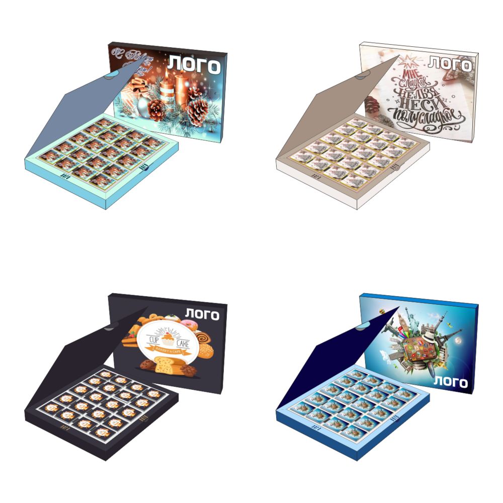 набор шоколада choco book на заказ фото на сайте Print Logo.