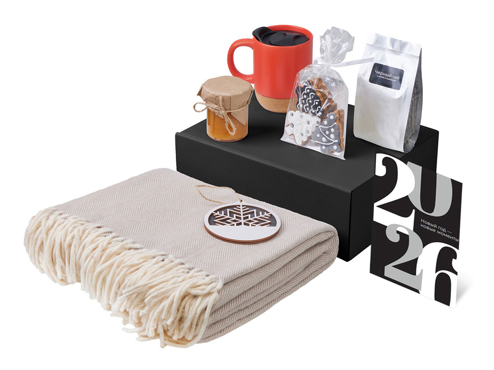 Подарочный набор Re:Nest с пледом, кружкой и вареньем с логотипом  | Print Logo