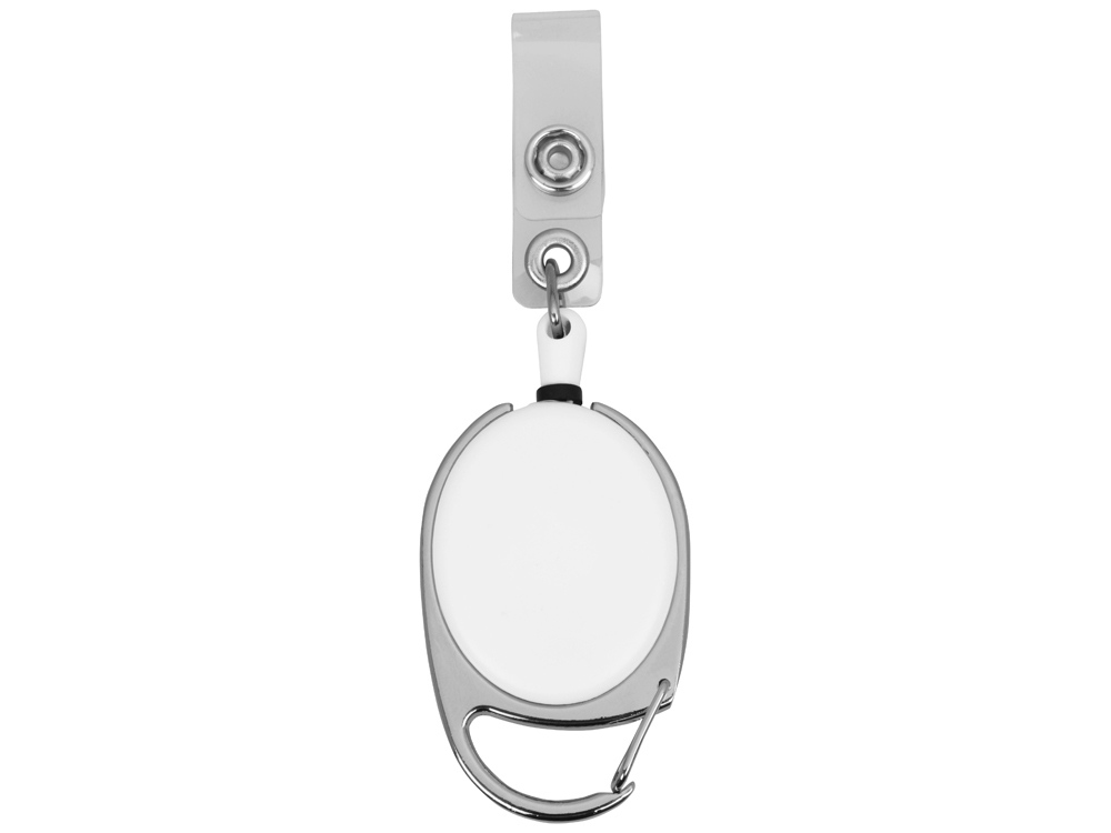 Ретрактор с клипом, белый/серебристый