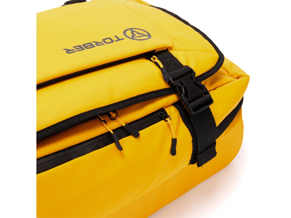 Сумка на колесах TORBER РИТМ, желтый, полиэстер 900D с PU покрытием, 60 х 38 х 25,5 см, 57 л