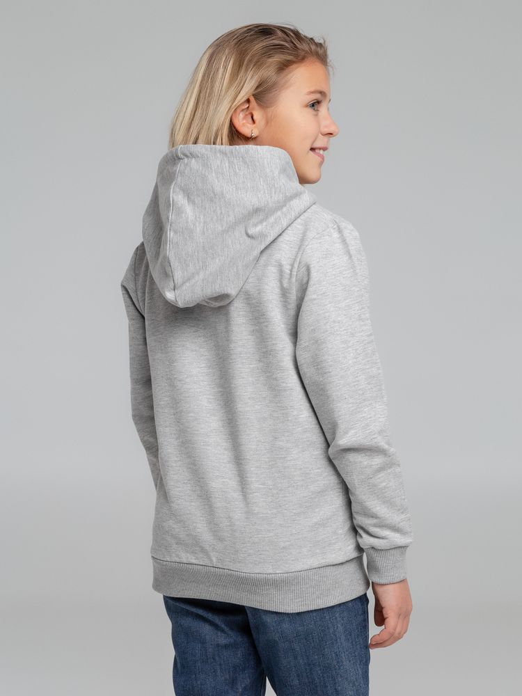 Толстовка с капюшоном детская Kirenga Kids, серый меланж, 10 лет