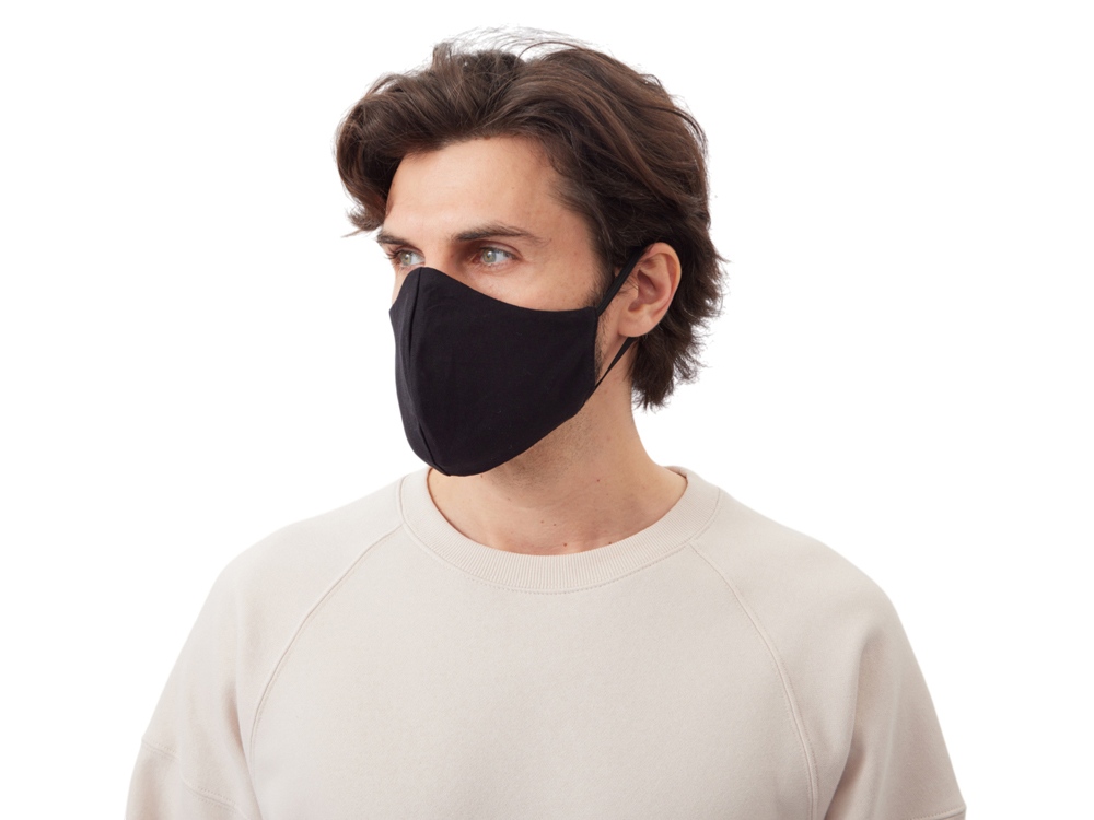 Маска для лица многоразовая с фиксаторами с логотипом  | Print Logo