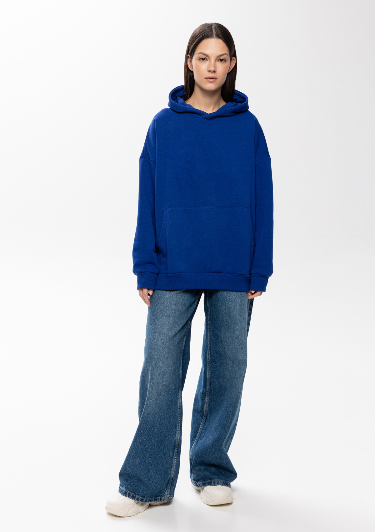 Худи унисекс STAN оверсайз футер без начёса 350, 66, Синий электрик,  (47)  (48/M)