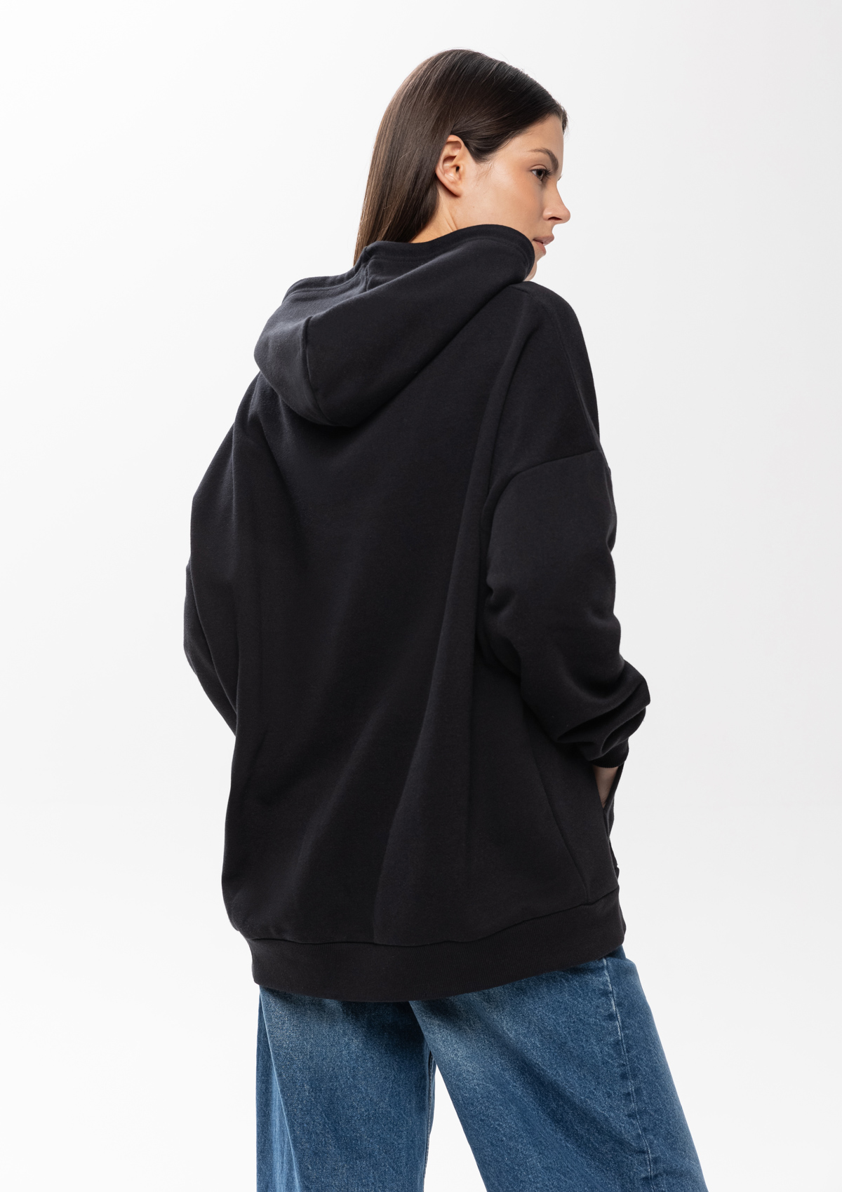 Худи унисекс STAN оверсайз футер без начёса 350, 66, Чёрный,  (20)  (48/M)