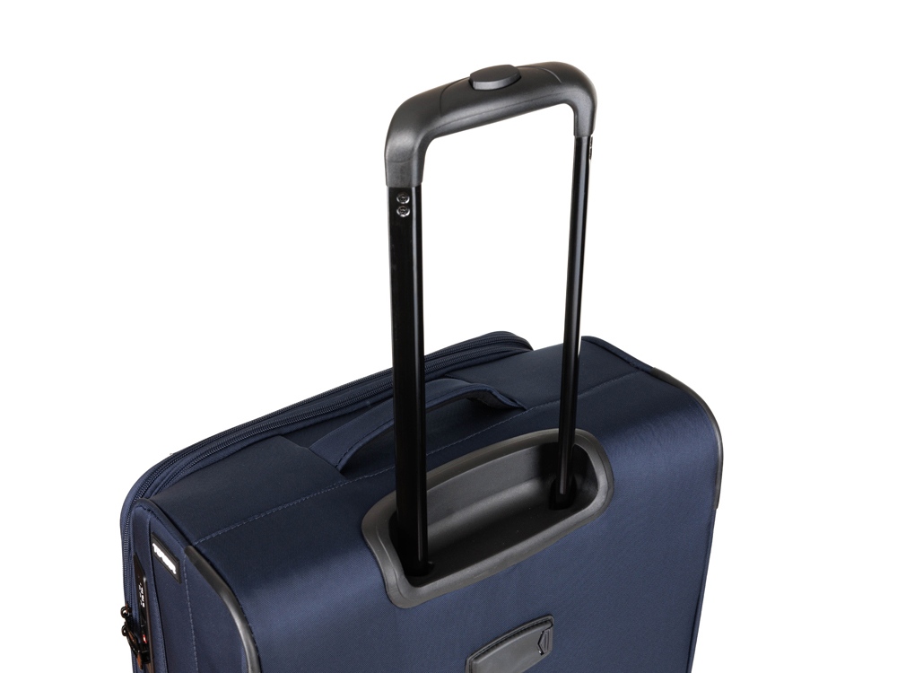 Чемодан TORBER БРОСНО, синий, нейлон 600D, 48 х 30 х 78 см, 85 л