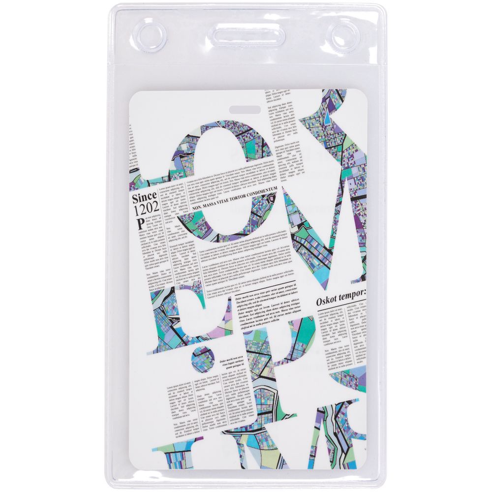 Карман для бейджа Lucent — пример нанесения логотипа (сделано в России) | Print Logo