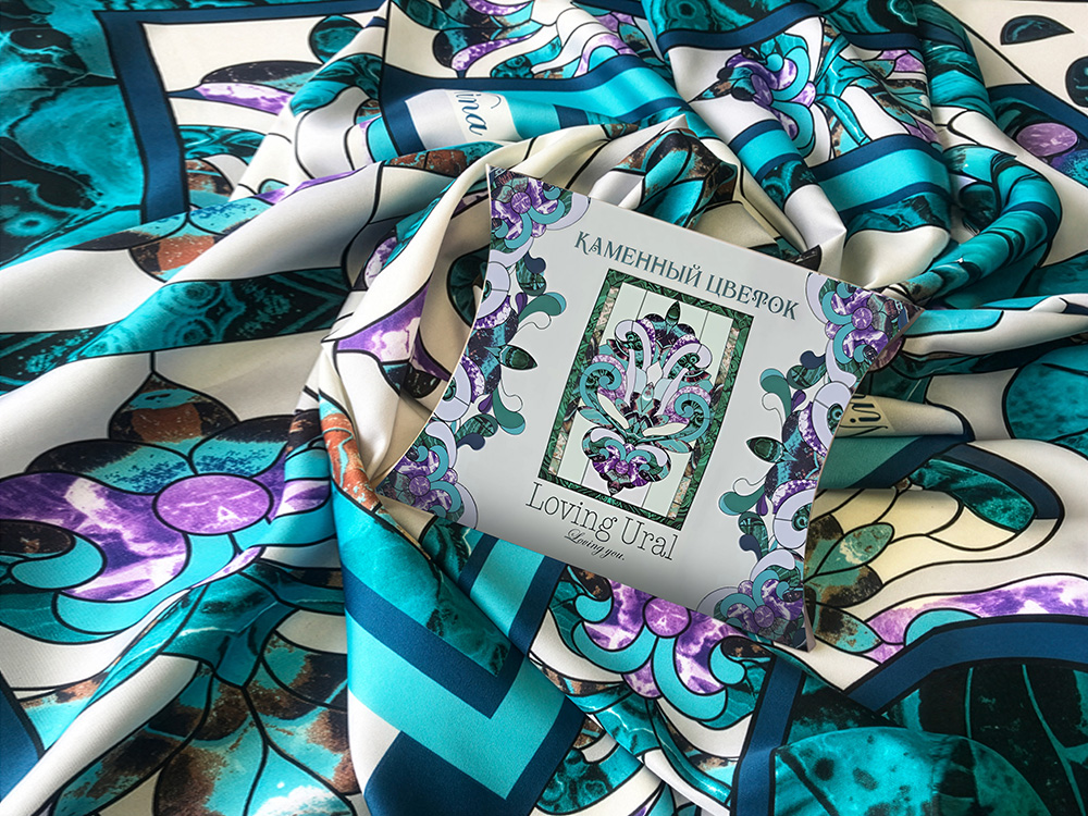 Платок Каменный Цветок