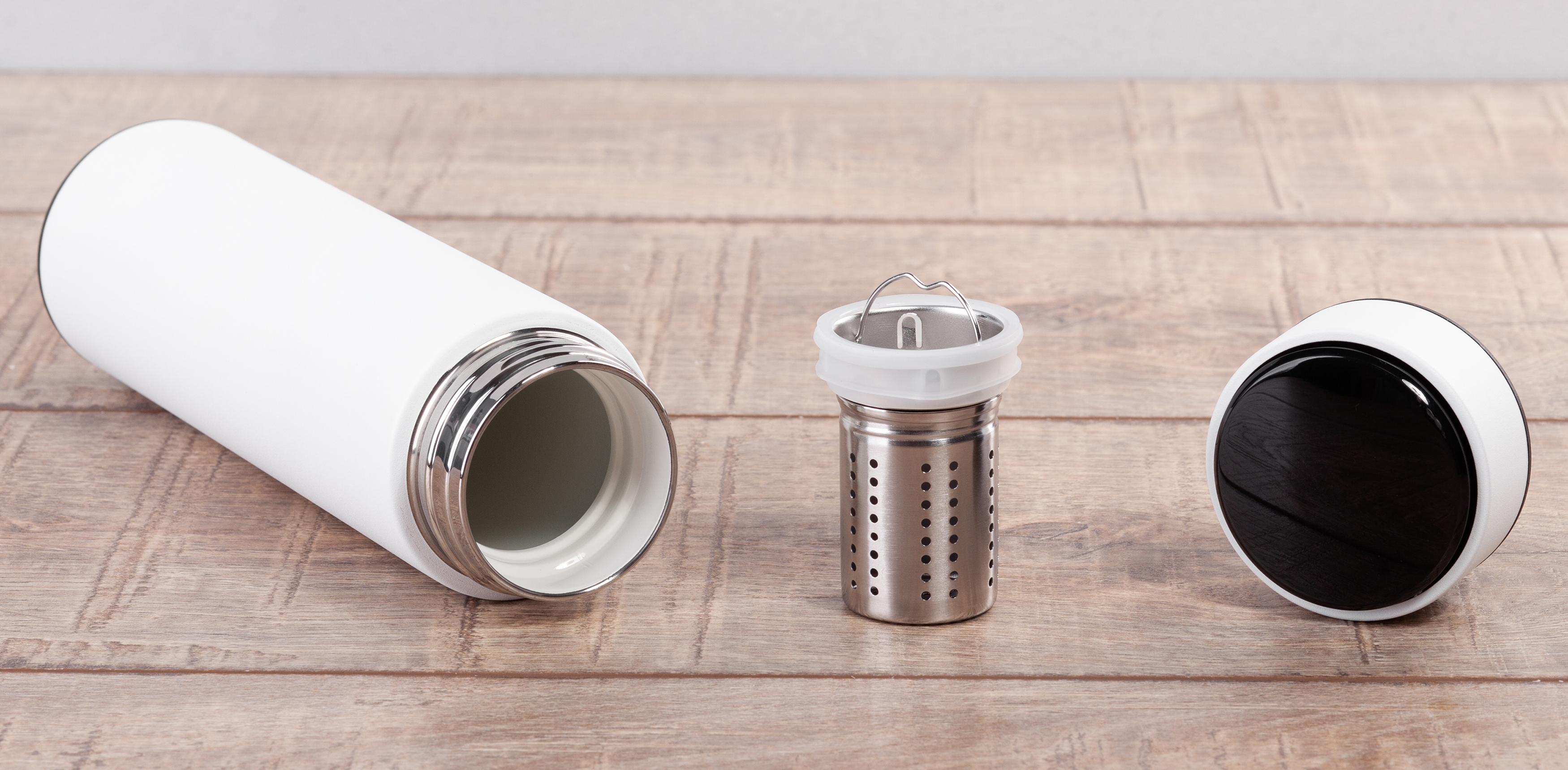 Заварочный термос "Финикс" 500 мл с индикацией температуры, синий