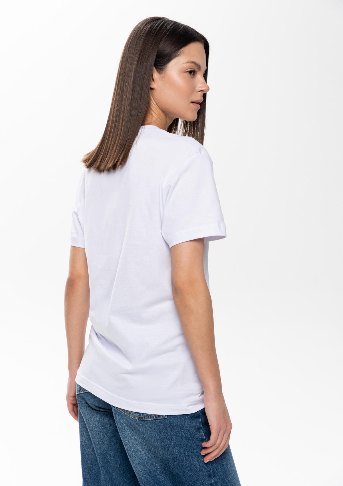 Футболка унисекс без бокового шва STAN хлопок 160, 02, Белый,  (10/1)  (50/L)