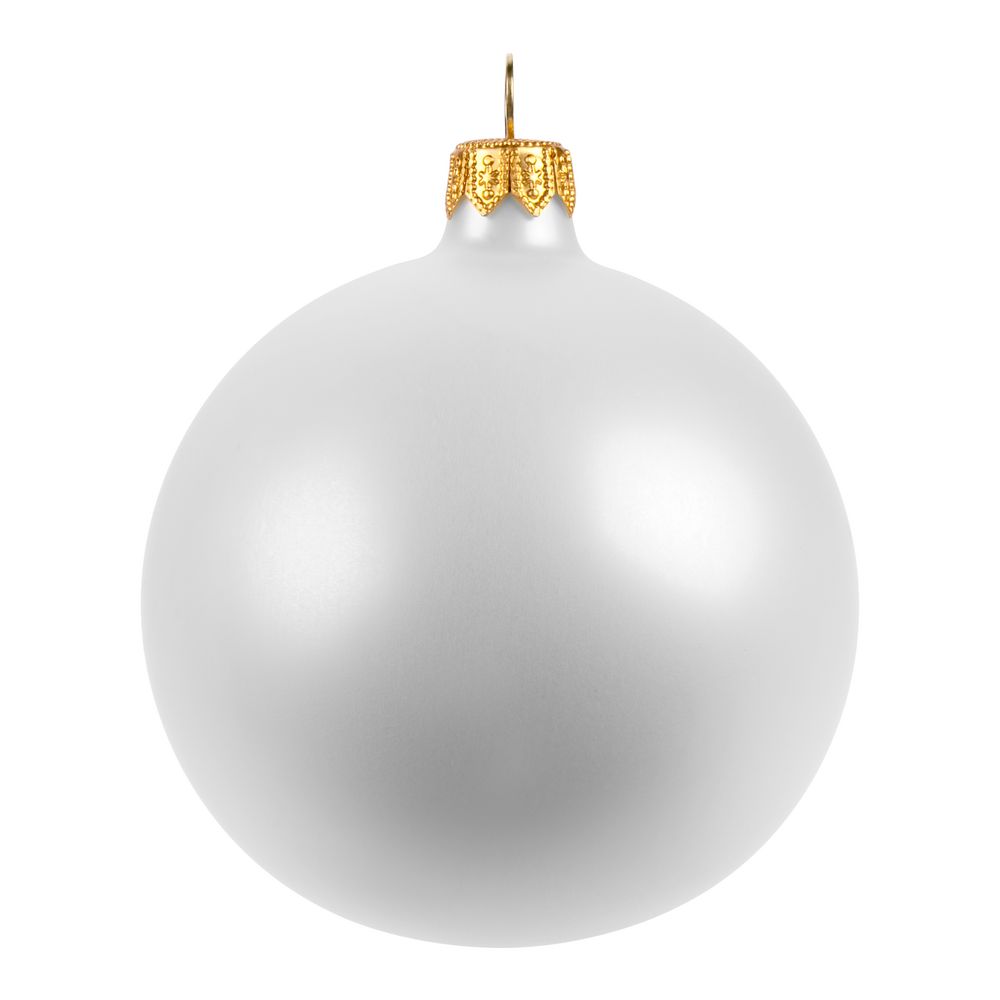 Елочный шар Gala Matt в коробке, 8,5 см — пример нанесения логотипа (сделано в России) | Print Logo