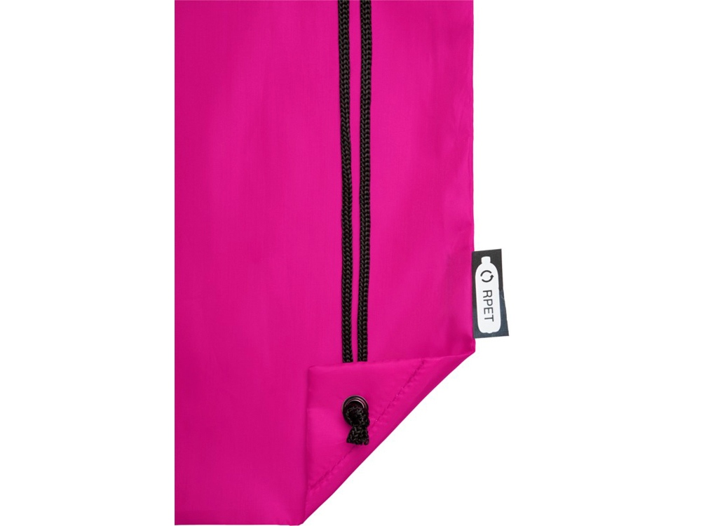 Рюкзак со шнурком Oriole из переработанного ПЭТ, фуксия
