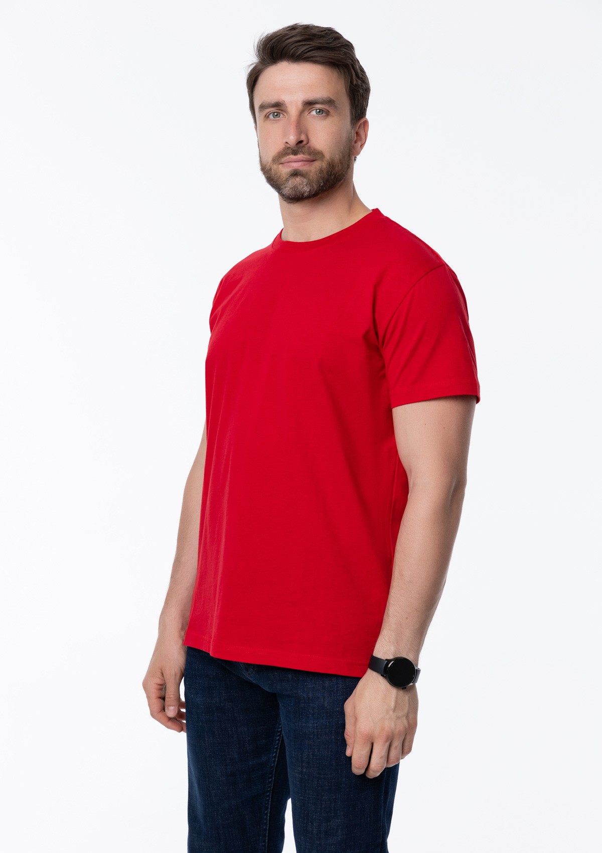 Футболка унисекс хлопок 150, 52, Красный,  (14)  (52/XL)