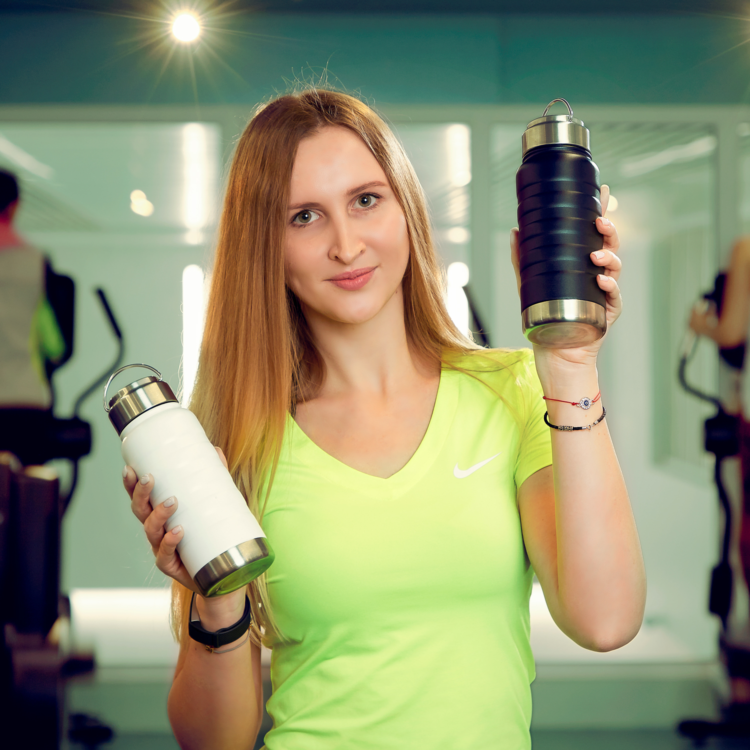 Термобутылка вакуумная герметичная Garda, белая — пример нанесения логотипа (Portobello Термокружки) | Print Logo