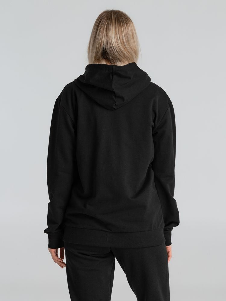 Толстовка на молнии с капюшоном Unit Siverga черная, размер L