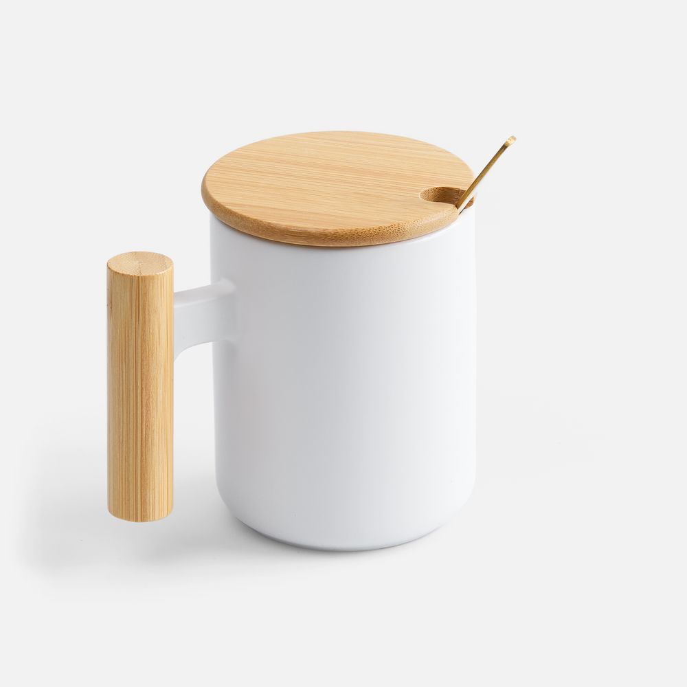 Кружка с ложкой Eco Fusion фото на сайте Print Logo.