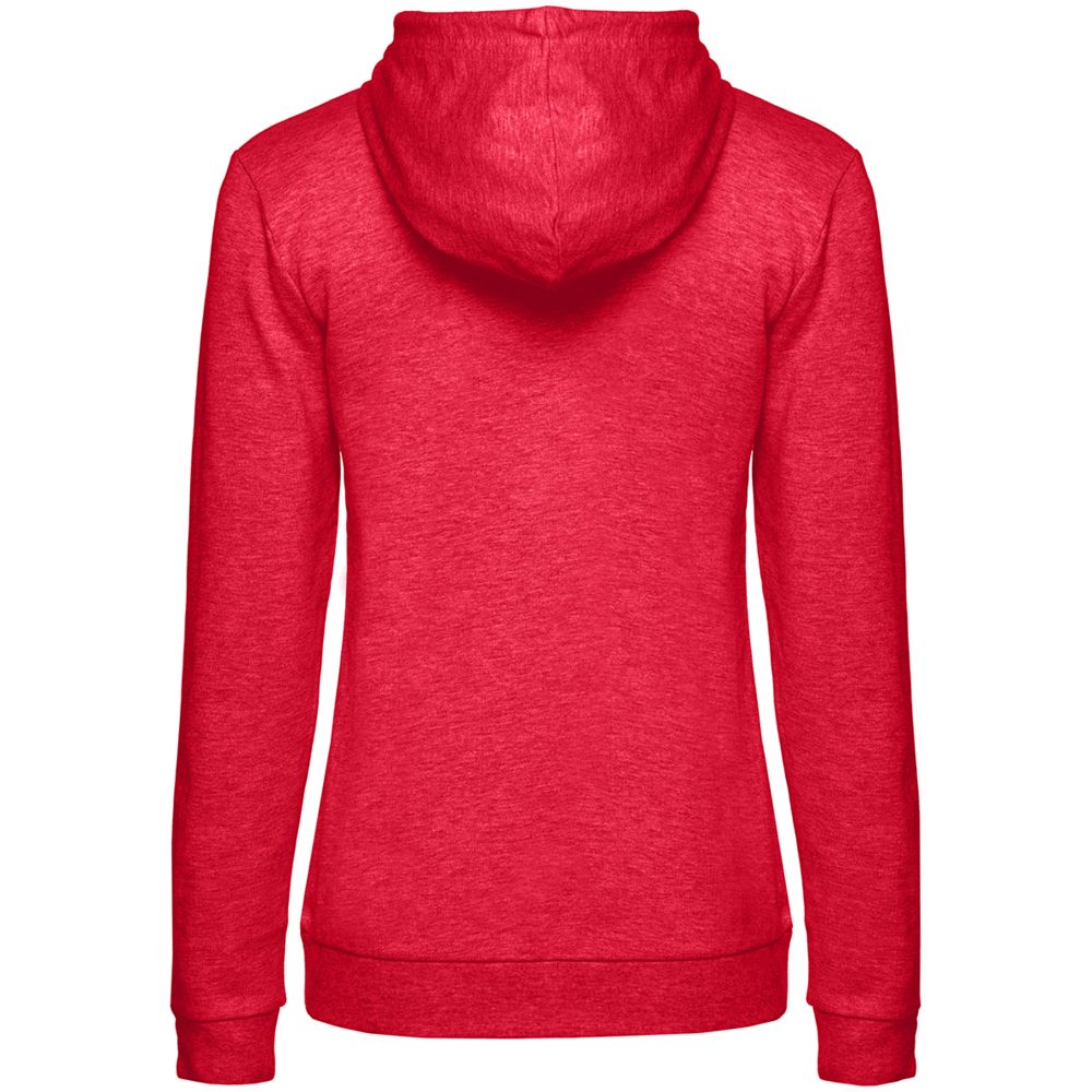 Толстовка с капюшоном женская Hoodie, красный меланж, размер XXL