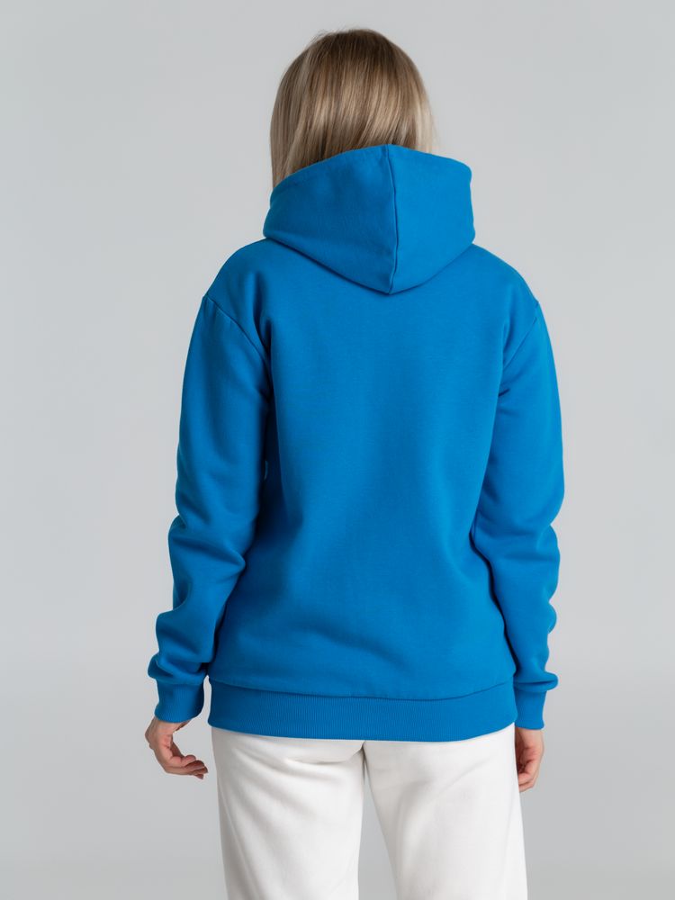 Толстовка с капюшоном на молнии Unit Siverga Heavy, бирюзовая, размер M