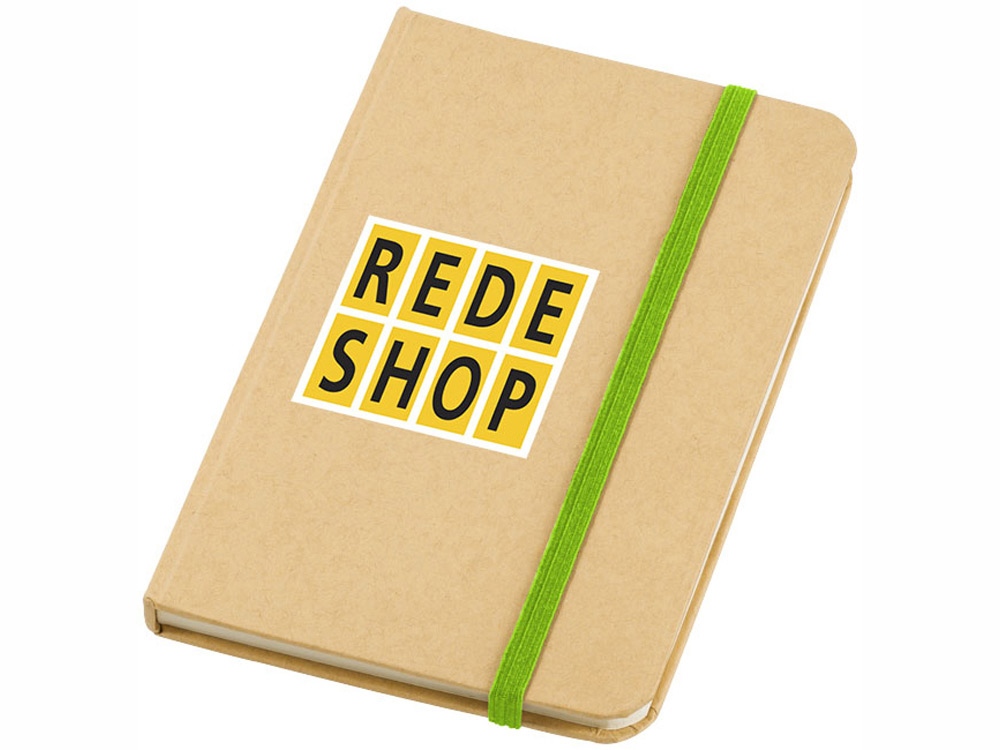 Блокнот А6 Dictum, бежевый/лайм