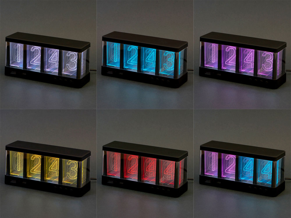 Часы с беспроводной зарядкой Cyber, 10 Вт (Р)