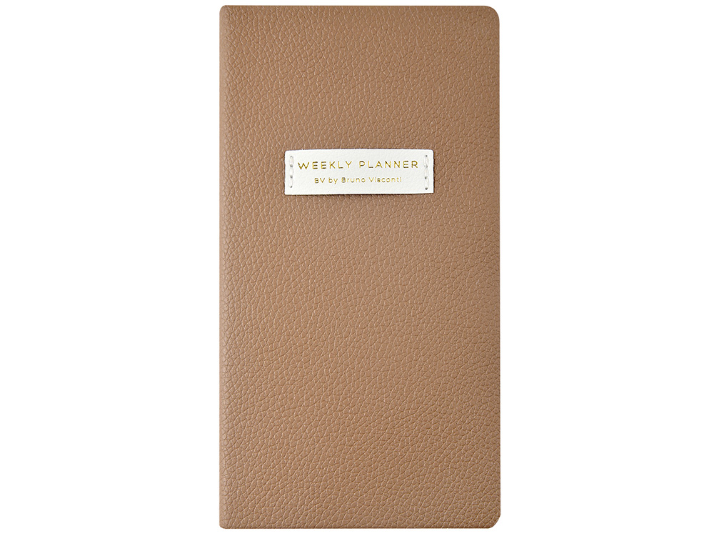 Еженедельник недатированный А6 Total beige с нашивкой, бежевый