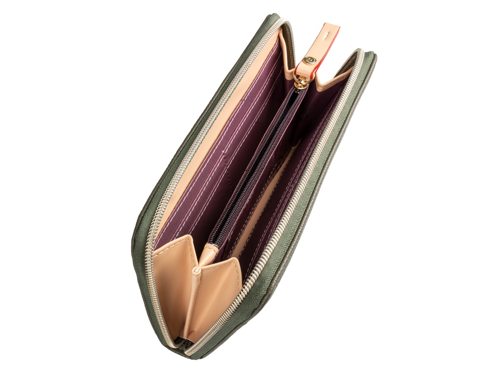 Кошелек женский BUGATTI ЭЛЛА | ELLA, оливковый, полиуретан, 19х2х10 см