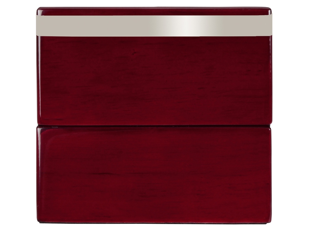 Часы настольные Род-Айленд, красное дерево/серебристый