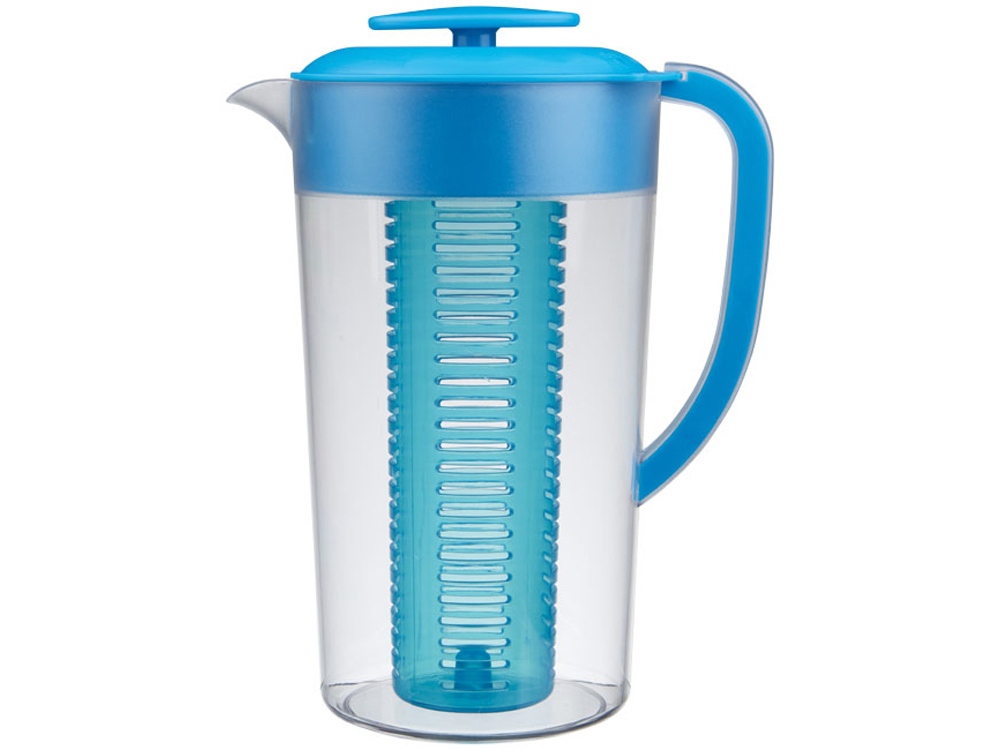 Кувшин с инфузором для фруктов Pebble, прозрачный/голубой