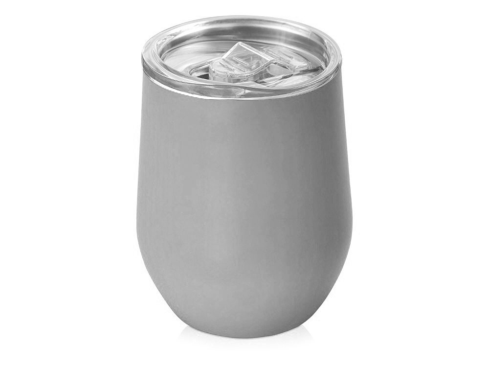 Подарочный набор c термокружкой, блокнотом, ручкой и свечкой, серый