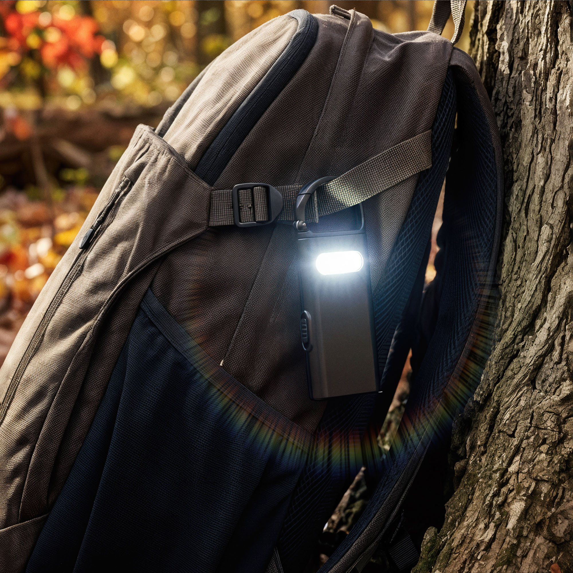 Фонарик "Spark" с рулеткой и карабином фото на сайте  Print Logo.