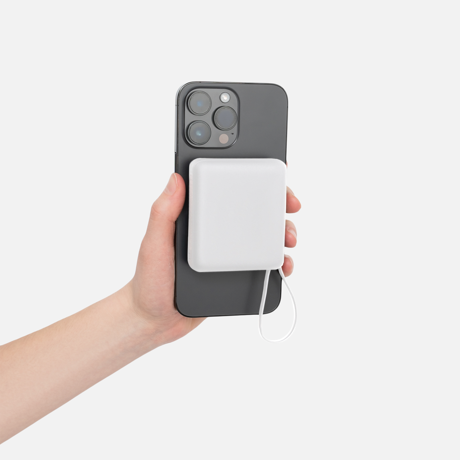 Внешний аккумулятор с подсветкой Ritter PD 10000mAh с функцией беспроводной зарядки 15W, белый