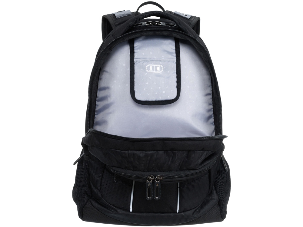 Рюкзак TORBER ПРОРЫВ с отделением для ноутбука 15, чёрный, полиэстер 600D, 35x20x47 см, 33л