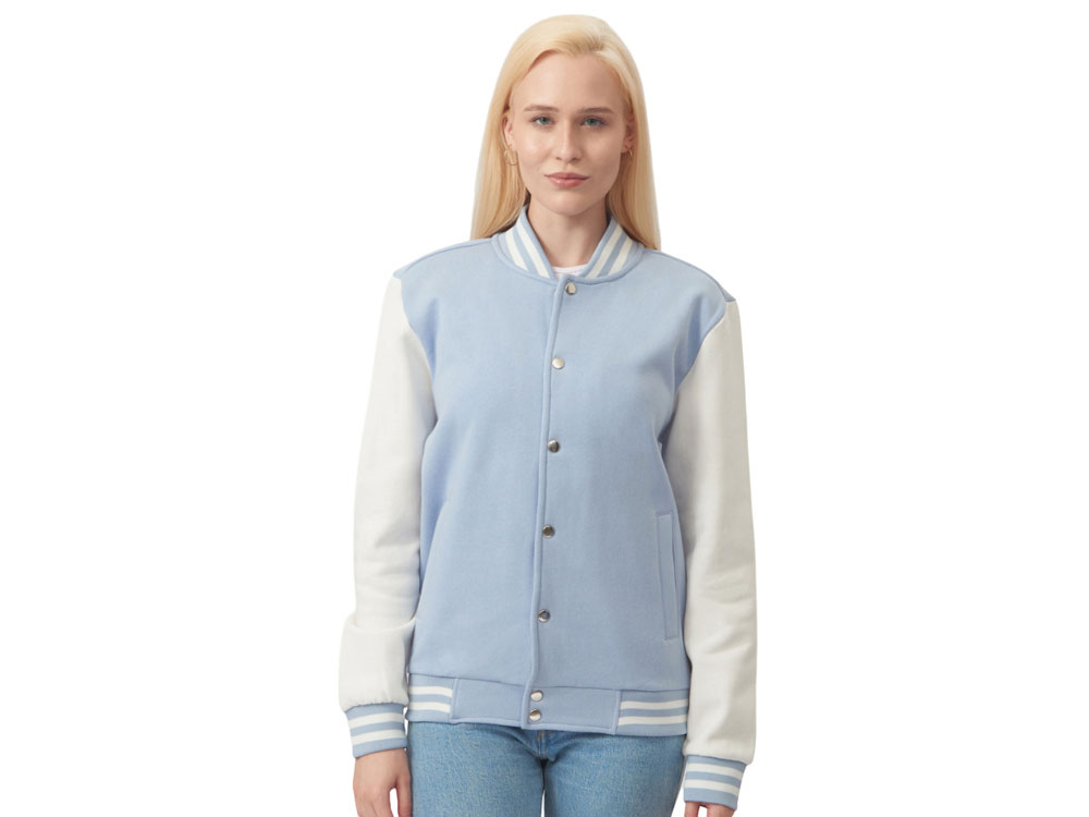 Бомбер Oxford, небесно-голубой/молочный, унисекс
