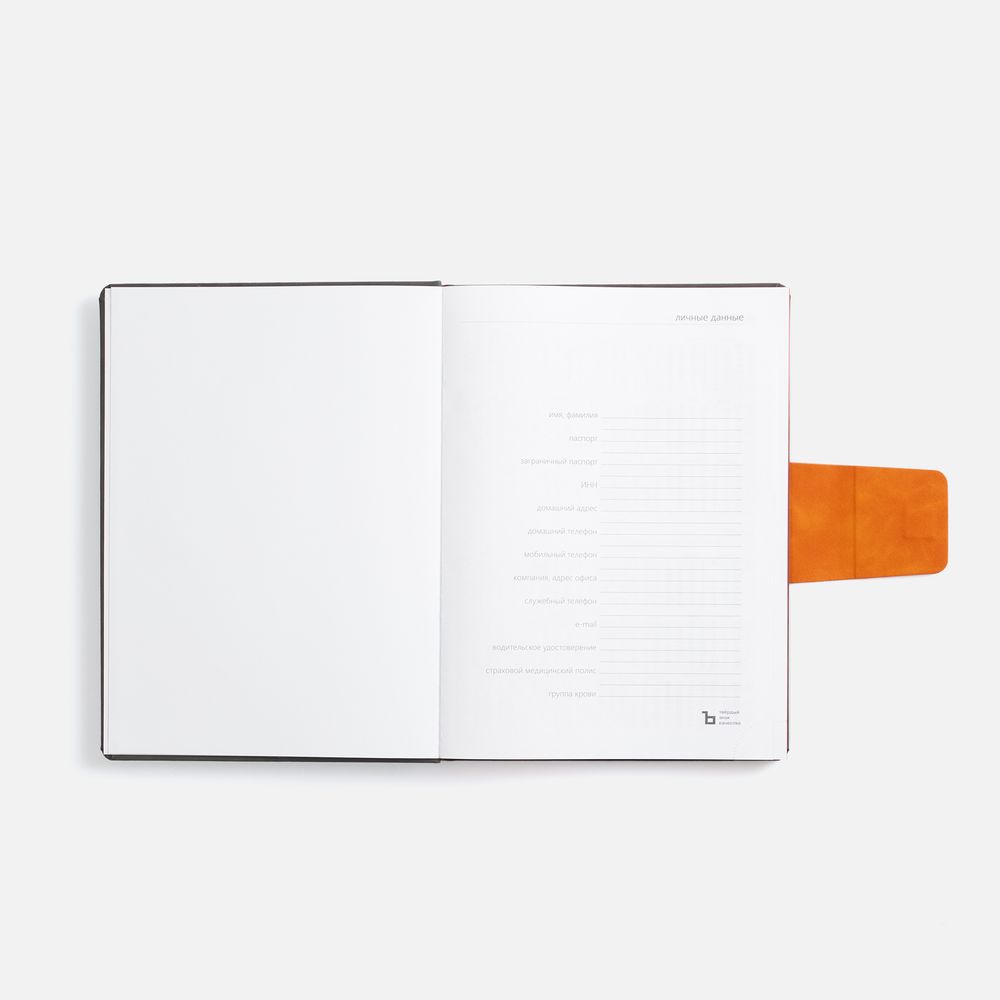 Ежедневник с хлястиком N8 на заказ