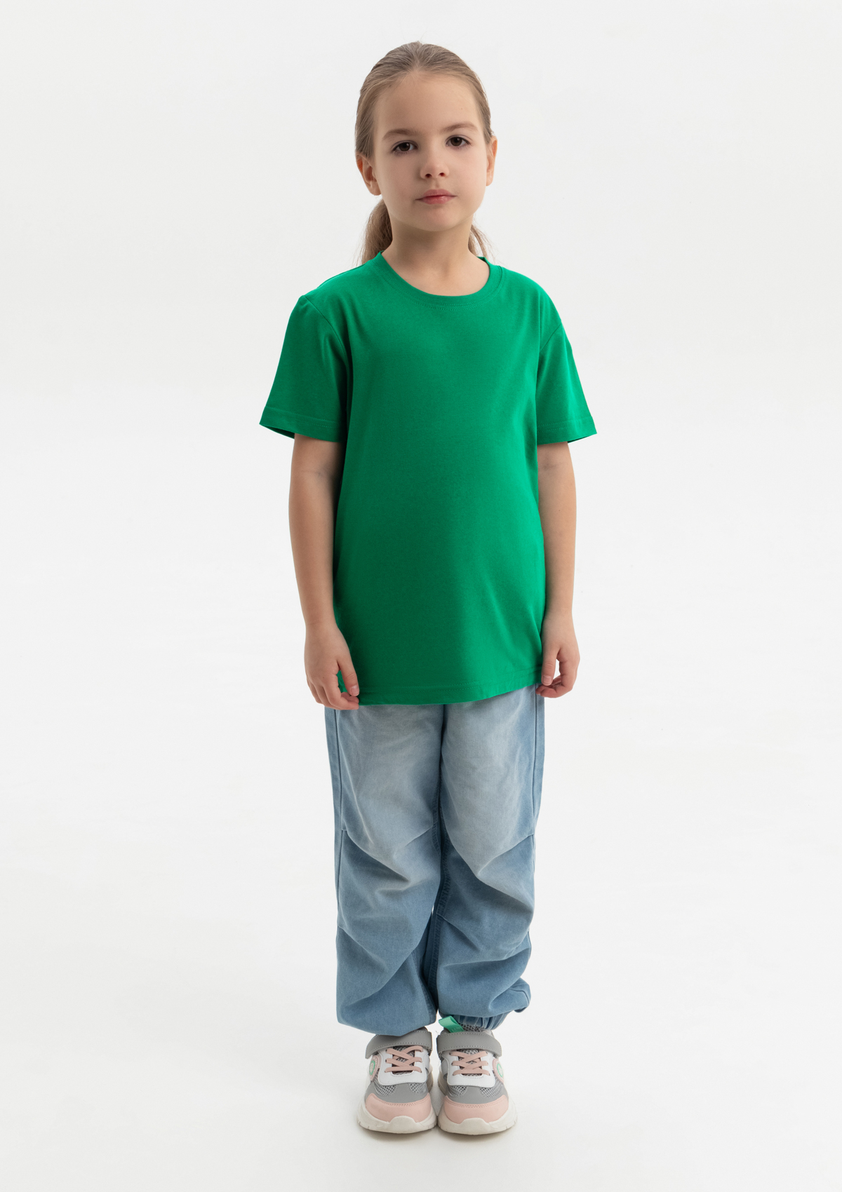 Футболка детская STAN хлопок 140, 06U, Зелёный,  (30/1)  (14/14 лет)