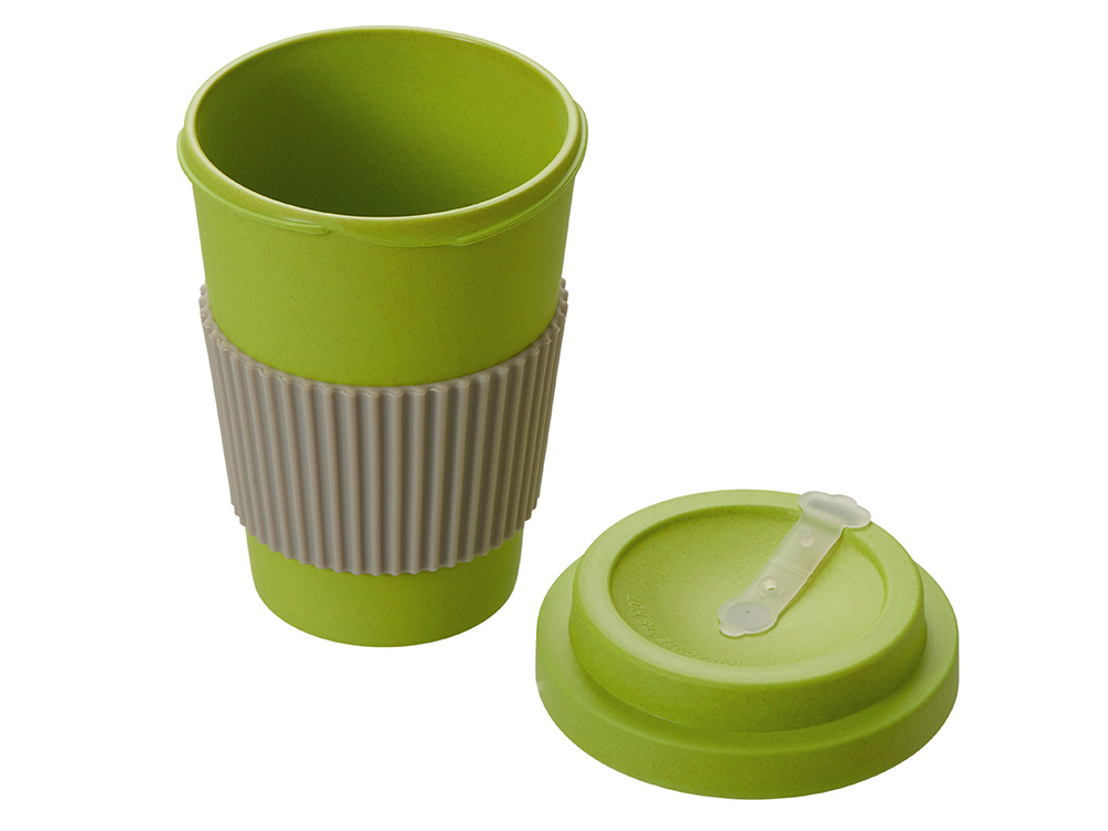 Термокружка Muffin из натуральных волокон, зеленое яблоко