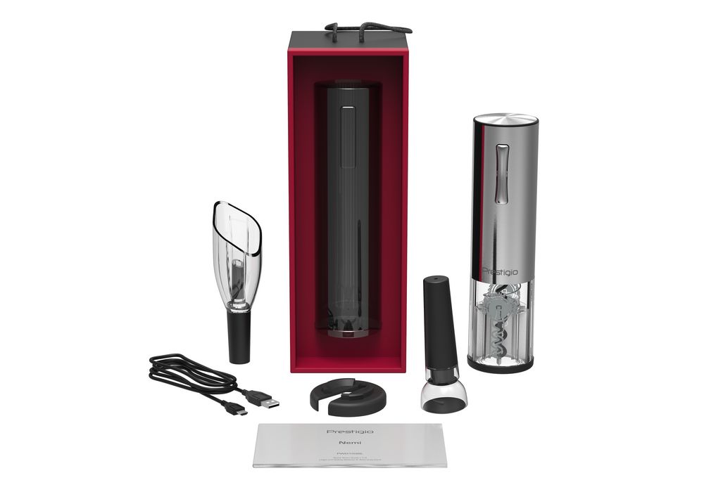 Винный набор с электрическим штопором Nemi с логотипом Prestigio | Print Logo