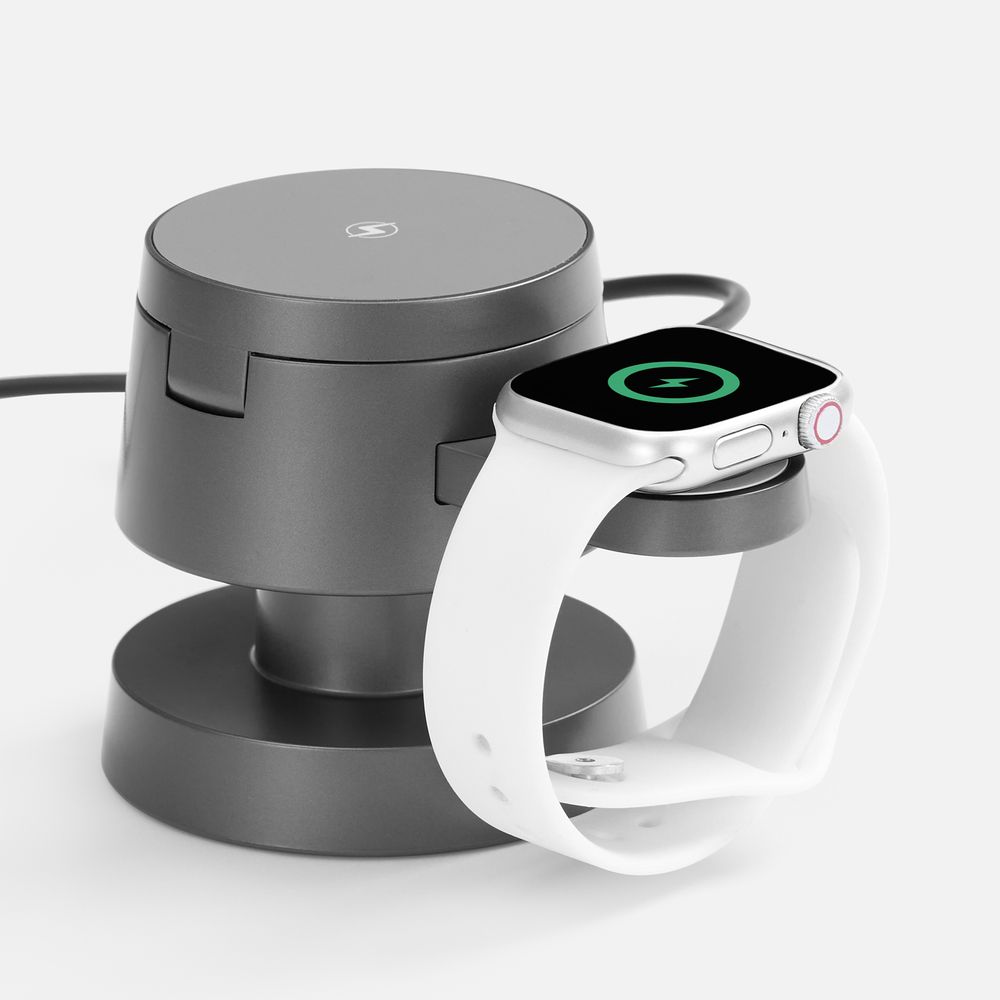 Станция беспроводной зарядки с подсветкой Lume — пример нанесения логотипа (Uniscend) | Print Logo